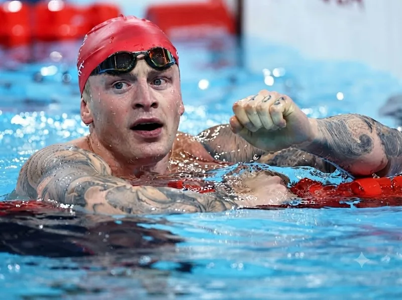 Adam Peaty là biểu tượng bơi ếch nước Anh với nhiều danh hiệu Olympic và thế giới.