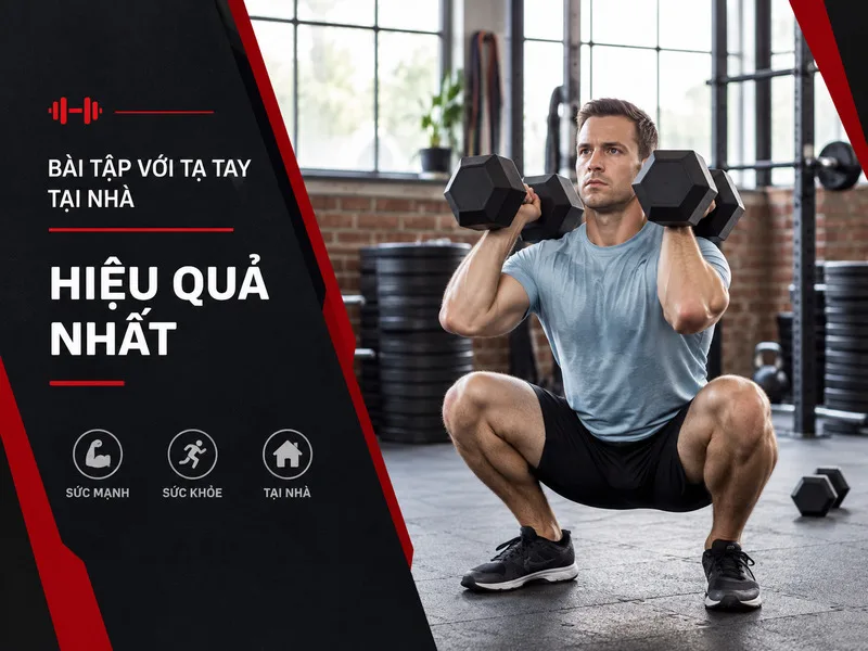 Bài tập tạ tay cho nam tại nhà nên bắt đầu với mức tạ vừa sức, kỹ thuật chuẩn và tăng tải từng bước.